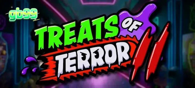 Treats of Terror II স্লট গেমের রঙিন এবং ভীতিজনক গ্রাফিক্সের একটি দৃশ্য